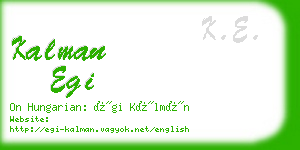 kalman egi business card